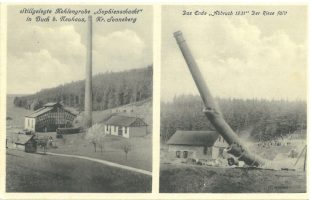 Sprengung Schornstein der Grube Sophie